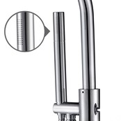 Badkraan Vrijstaand Tivoli Lux Chroom Mengkraan Rond 1 Greeps met Handdouche