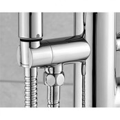 Badkraan Vrijstaand Tivoli Lux Chroom Mengkraan Rond 1 Greeps met Handdouche