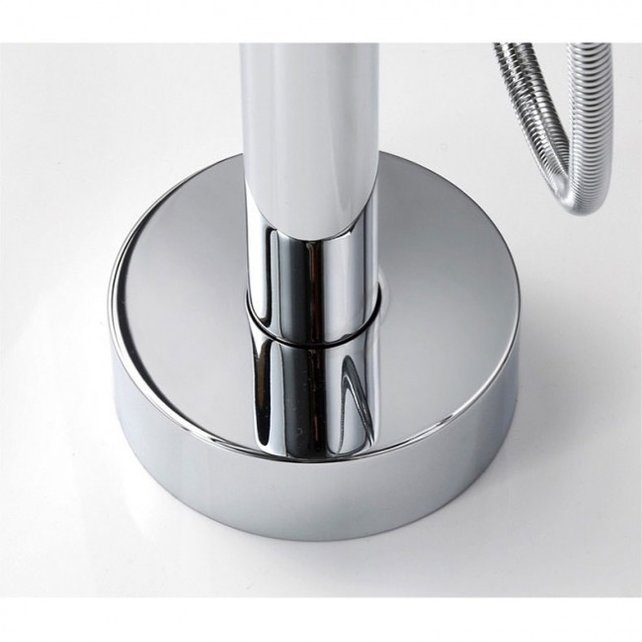 Badkraan Vrijstaand Tivoli Lux Chroom Mengkraan Rond 1 Greeps met Handdouche