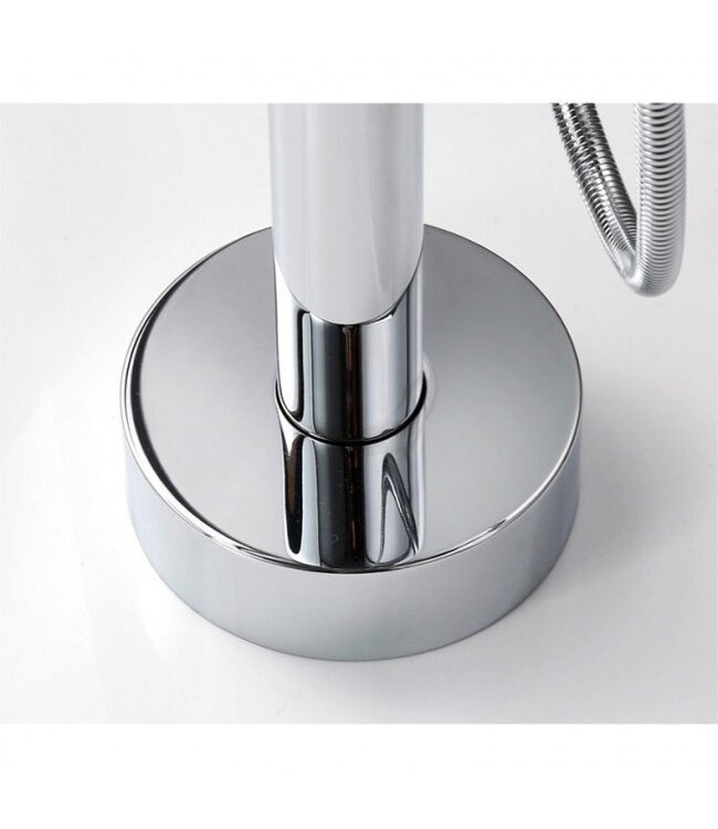 Badkraan Vrijstaand Tivoli Lux Chroom Mengkraan Rond 1 Greeps met Handdouche