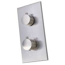 SaniPro Regendoucheset Inbouw RVS Geborsteld Ferrara Lux Muur Rond 20cm thermostaatkraan Handdouche