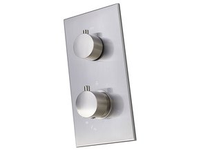 SaniPro Regendoucheset Inbouw RVS Geborsteld Ferrara Lux Muur Rond 20cm thermostaatkraan Handdouche