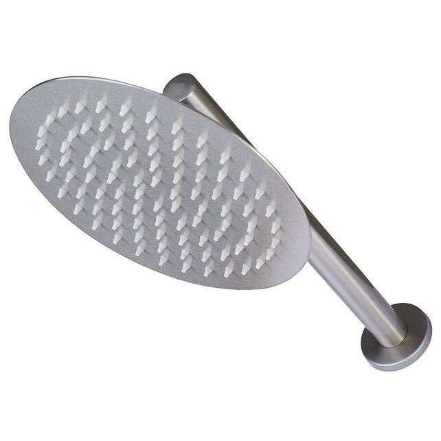 SaniPro Regendoucheset Inbouw RVS Geborsteld Ferrara Lux Muur Rond 20cm thermostaatkraan Handdouche