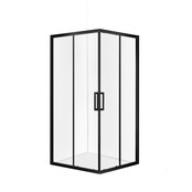 Douchecabine Donna 100x100 cm Mat Zwart Schuifdeur Hoekinstap Vierkant Douchecabine Donna 100x100 cm Mat Zwart Schuifdeur Hoekinstap Vierkant