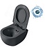 Creavit FE322 Randloos Hangtoilet met Bidet Mat Antraciet met softclose toiletbril 51x35,5x29cm