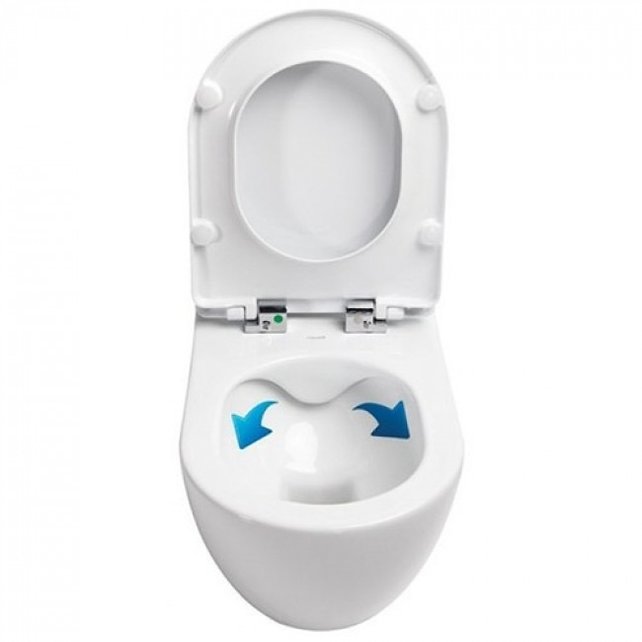 Creavit FE322 Randloos Hangtoilet met Bidet Mat Antraciet met softclose toiletbril 51x35,5x29cm Creavit FE322 Randloos Hangtoilet met Bidet Mat Antraciet met softclose toiletbril 51x35,5x29cm