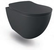 Creavit FE320 Hangtoilet Antraciet Mat 51x35,5x29CM met softclose toiletbril met spoelrand