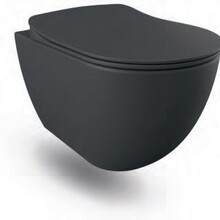Creavit FE320 Hangtoilet Antraciet Mat 51x35,5x29CM met softclose toiletbril met spoelrand