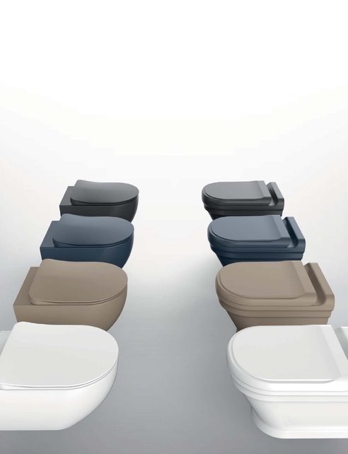 Creavit FE320 Hangtoilet Antraciet Mat 51x35,5x29CM met softclose toiletbril met spoelrand