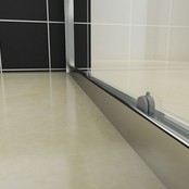 Douchecabine 100x100 cm Liz Schuifdeur Hoekinstap Vierkant Chroom helder glas