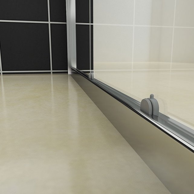 Douchecabine 80x80 cm Liz Schuifdeur Hoekinstap Vierkant Chroom anti-kalk