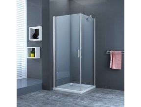 Douchecabine 80x80 Azura Nano Coating Glazen Draaideur 8mm Glas Vierkant