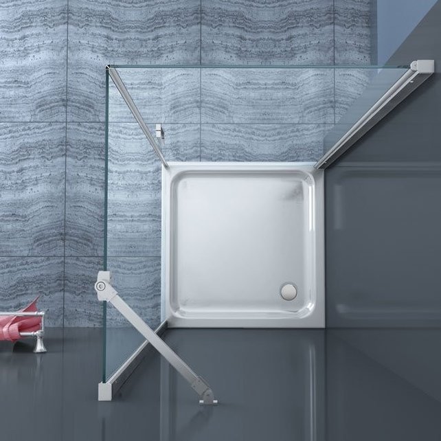 Douchecabine 80x80 Azura Nano Coating Glazen Draaideur 8mm Glas Vierkant