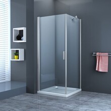 Douchecabine 90x90 Azura Nano Coating Glazen Draaideur 6mm Glas Vierkant