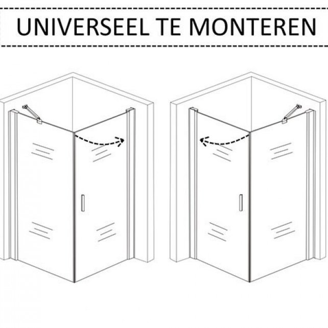 Douchecabine 100x100 Azura Nano Coating Glazen Draaideur 8mm Glas Vierkant Douchecabine 100x100 Azura Nano Coating Glazen Draaideur 8mm Glas Vierkant