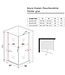 Douchecabine 100x100 Azura Nano Coating Glazen Draaideur 8mm Glas Vierkant