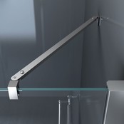 SaniPro Douchecabine 90x90x200cm Lizzy Vierkant Hoekinstap Draaideur Easy Clean Helder Glas Chroom Profiel 8mm Veiligheidsglas Nano Coating