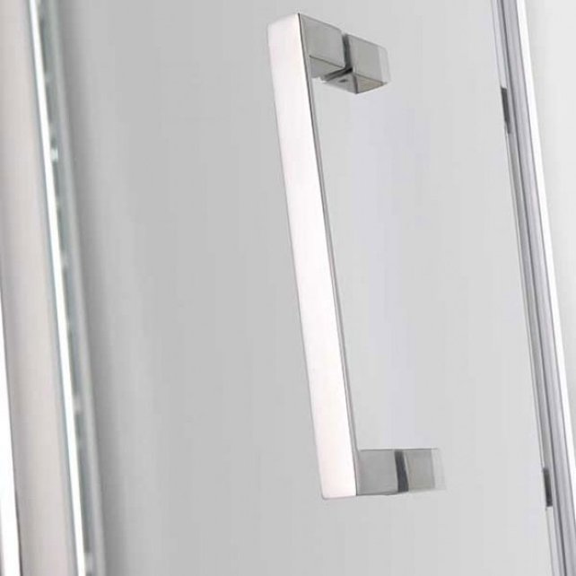 Douchecabine Wies 100x80cm Rechthoek Draaideur Antikalk Helder Glas Chroom Profiel 8mm Veiligheidsglas Easy Clean