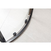 Douchecabine Milano Kwartrond 90x90cm Mat Zwart Schuifdeur Hoekinstap Nano-coating