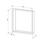 Inbouw Nis Wand Mat zwart 30x30x7cm Wandnis Douche Inbouw Nis Wand Mat zwart 30x30x7cm Wandnis Douche