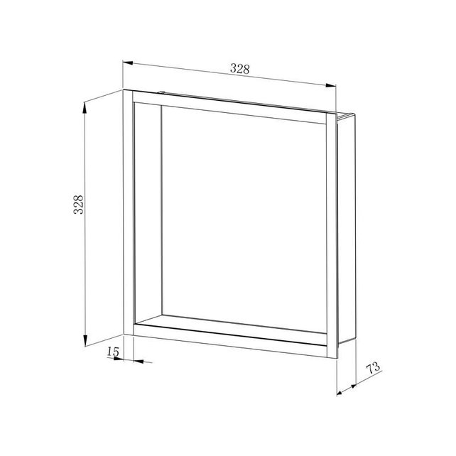 Nisje Badkamer RVS 30x30x7cm Wandnis Douche Nisje Badkamer RVS 30x30x7cm Wandnis Douche