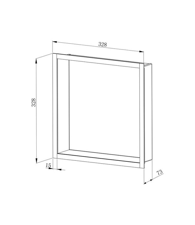 Nisje Badkamer RVS 30x30x7cm Wandnis Douche