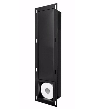 SANI-SUPPLY SaniPro Toiletrolhouder Inbouw Mat Zwart 140x660x120mm Reserve rolhouder