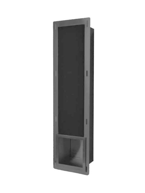 SaniPro Toiletrolhouder Inbouw Mat Zwart 140x660x120mm Reserve rolhouder