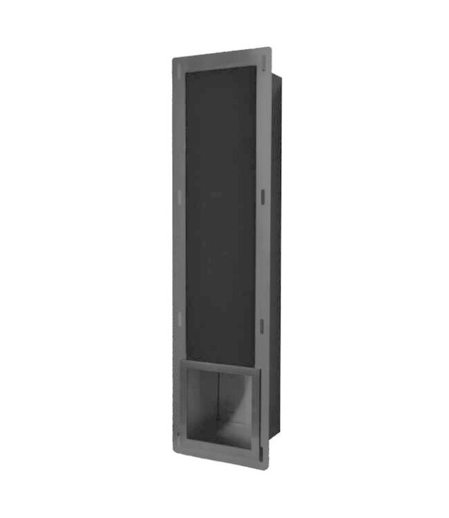 SANI-SUPPLY SaniPro Toiletrolhouder Inbouw Mat Zwart 140x660x120mm Reserve rolhouder