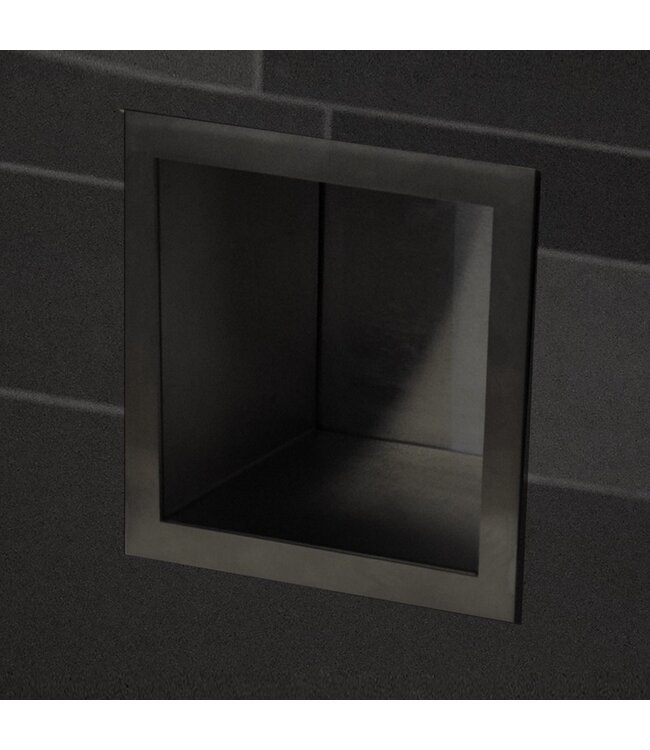 SANI-SUPPLY SaniPro Toiletrolhouder Inbouw Mat Zwart 140x660x120mm Reserve rolhouder