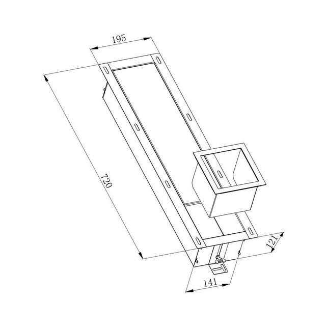 SaniPro Toiletrolhouder Inbouw Mat Zwart 140x660x120mm Reserve rolhouder