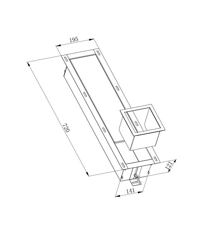 SaniPro Toiletrolhouder Inbouw Mat Zwart 140x660x120mm Reserve rolhouder