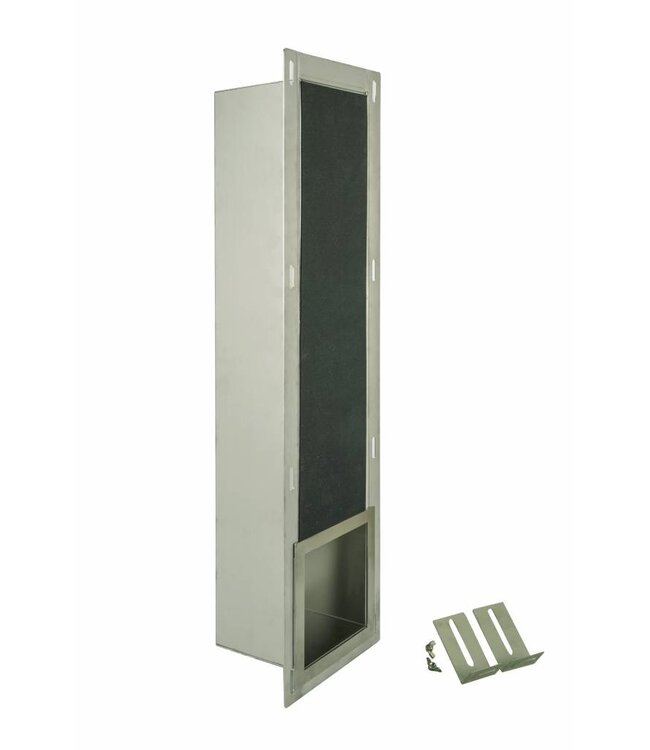 Reserve Toiletrolhouder Inbouw RVS geborsteld 140x660x120mm Reserverolhouder
