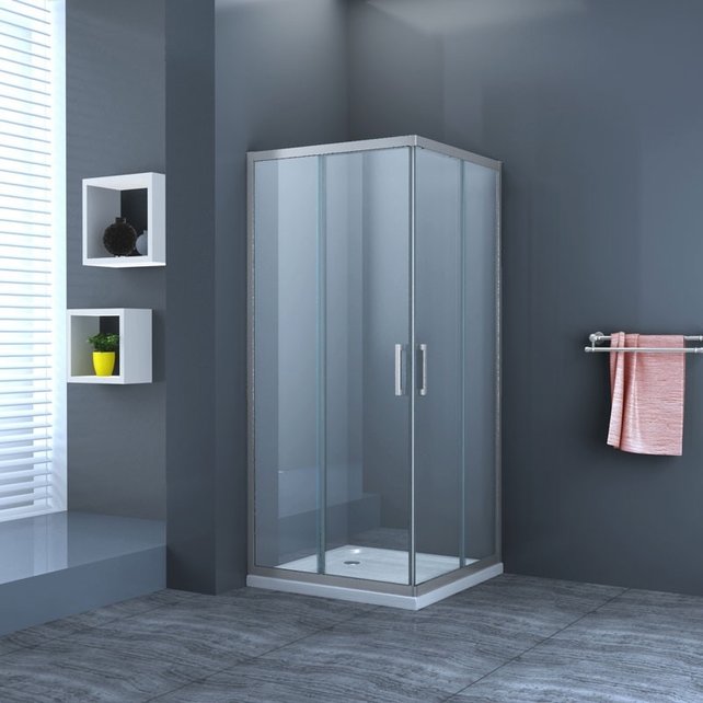 Douchecabine Lara Nano Vierkant Hoekinstap Schuifdeur 80x80x200cm Helder Glas Chroom Profiel 6mm Veiligheidsglas Douchecabine Lara Nano Vierkant Hoekinstap Schuifdeur 80x80x200cm Helder Glas Chroom Profiel 6mm Veiligheidsglas
