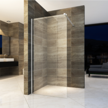 Inloopdouche Eco 90x200cm Antikalk Helder Glas Chroom Profiel 8mm Aloni Omkeerbaar Veiligheidsglas Nanocoating