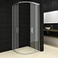 SaniPRO Douchecabine Milano 80x80 Kwartrond met Schuifdeur Hoekinstap Chroom profielen
