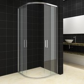 Douchecabine Milano 90x90 Kwartrond met Schuifdeur Hoekinstap Chroom profielen Douchecabine Milano 90x90 Kwartrond met Schuifdeur Hoekinstap Chroom profielen