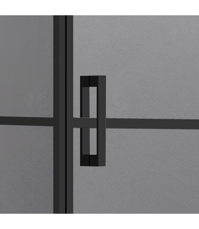 Douchecabine Devin Mat Zwart Vierkant 90x90cm Draaideur Antikalk Helderglas 8mm Veiligheidsglas Easy Clean