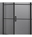 Douchecabine Collins Mat Zwart Vierkant 100x100cm Draaideur Antikalk Helderglas 8mm Veiligheidsglas Easy Clean