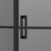 Douchecabine Collins Mat Zwart Vierkant 100x100cm Draaideur Antikalk Helderglas 8mm Veiligheidsglas Easy Clean