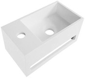 Creavit Toilet Fontein Solid Surface Links met handdoekhouder 35x20x15cm Links - Rechts Creavit Toilet Fontein Solid Surface Links met handdoekhouder 35x20x15cm Links - Rechts