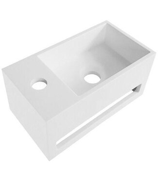 CREAVIT Creavit Toilet Fontein Solid Surface Links met handdoekhouder 35x20x15cm Links - Rechts
