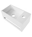 Creavit Toilet Fontein Solid Surface Links met handdoekhouder 35x20x15cm Links - Rechts