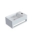 Creavit Toilet Fontein Solid Surface Links met handdoekhouder 35x20x15cm Links - Rechts
