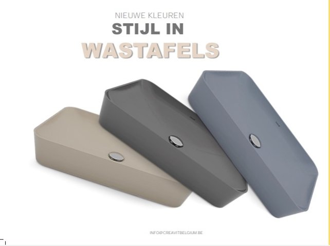 Keramische Opzet wastafel Creavit ULO Mat Basalt 60x40x11cm Keramische Opzet wastafel Creavit ULO Mat Basalt 60x40x11cm