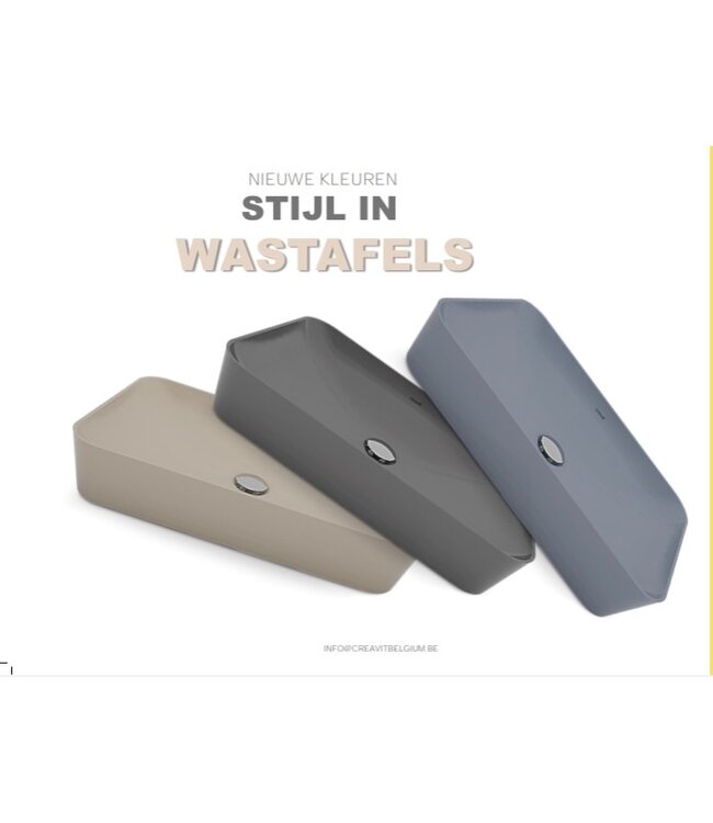 Keramische Opzet wastafel Creavit ULO Mat Basalt 60x40x11cm