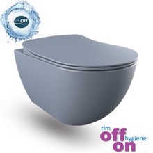 Creavit FE322 Randloos Hangtoilet Mat Basalt Met Bidet incl. softclose toiletbril 51x35,5x29cm