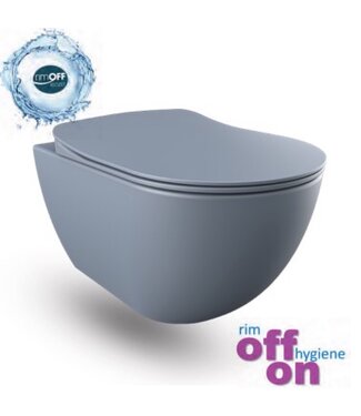 CREAVIT Creavit FE322 Randloos Hangtoilet Mat Basalt Met Bidet incl. softclose toiletbril 51x35,5x29cm