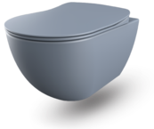 Creavit FE322 Randloos Hangtoilet Mat Basalt Met Bidet incl. softclose toiletbril 51x35,5x29cm