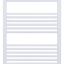 Handdoekradiator Wit 170x60cm 1025 Watt Midden Aansluiting Belrad Designradiator